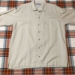 Columbia Mens Large Short Sleeve Button Up